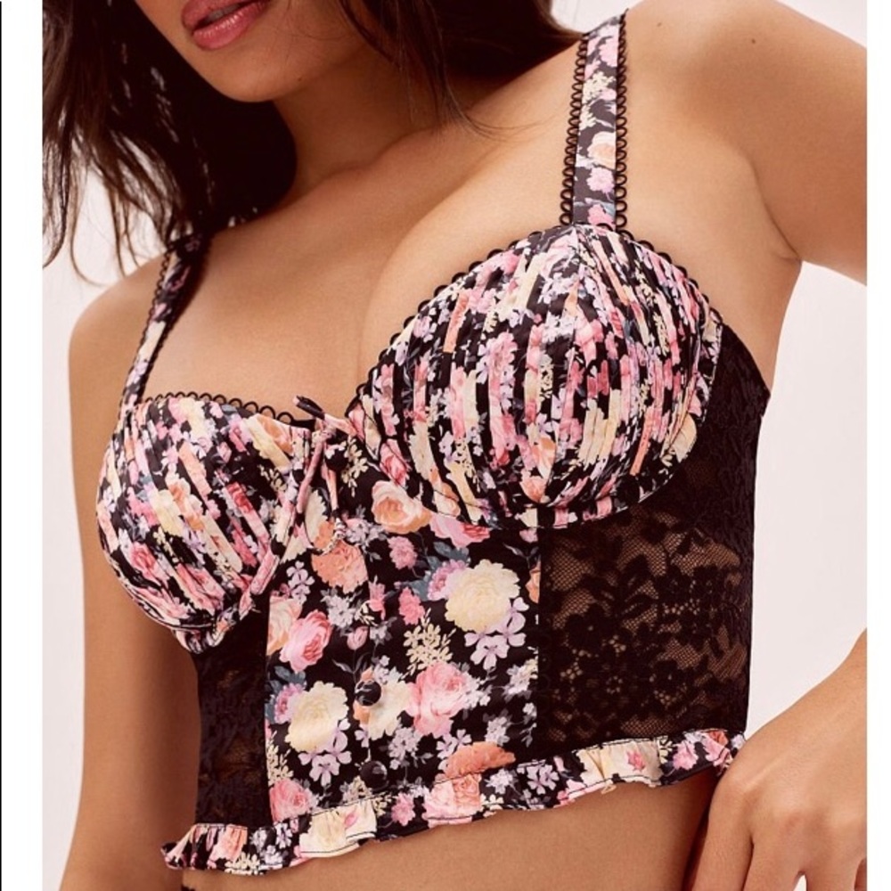 NWT For Love and Lemons Gardenia Long Line Bra